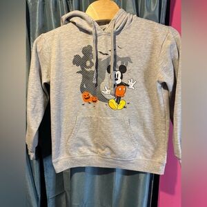 Disney Grey Mickey Mouse Halloween Hoodie  Youth XXL Unisex With Pockets